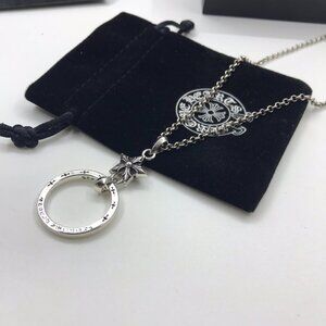 Chrome Heart Hoop Sterling Silver 925 Necklace